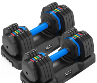 Adjustable Dumbbell - 55lb x2 Dumbbell Set of 2