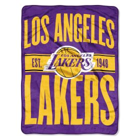 Lakers OFFICIAL NBA Clear Out Micro Raschel Throw Blanket; 46" x 60"