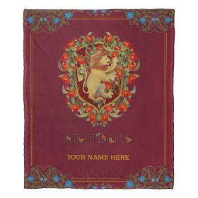 [Personalization Only] Harry Potter - Botanical Gryffindor (Personalization Silk Touch Throw)