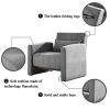 Solid Wood Foliding Chair, Sofa, 39" x 33" x 36", Five adjustable positions, Bed, Lounger, Gray