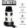 Spin Power Smart Charging Station, Multi Outlet including USB Ports and 7 Ft. retractable Cord