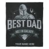 [Personalization Only] Star Wars The Mandalorian- Best Dad, Personalized Silk Touch Throw