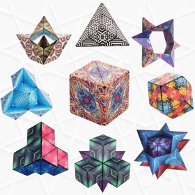 3D Changeable Magnetic Magic Cube For Kids Puzzle Cube Antistress Toy (Style: MC-2)
